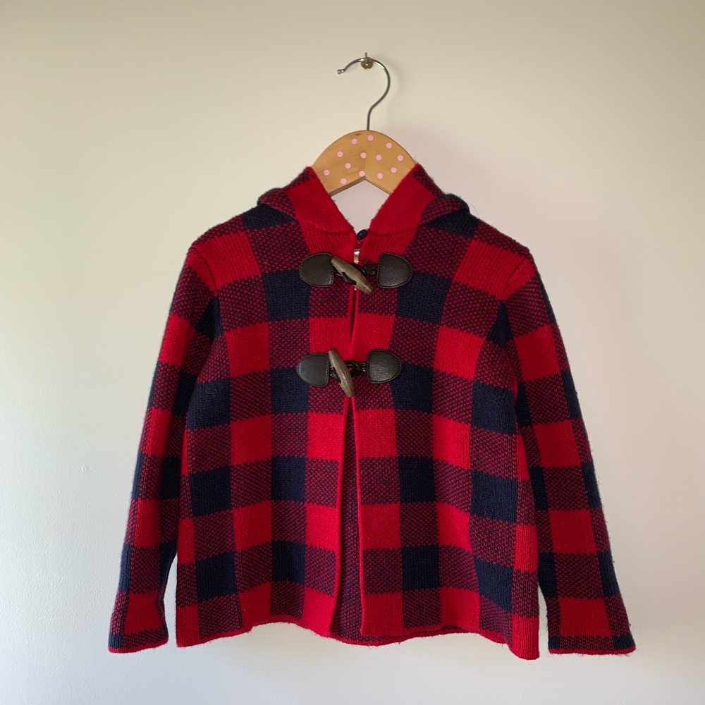 Oshkosh B’gosh buffalo check sweater jacket